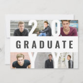 Moderne fotocollage grafische typografie afstudere aankondiging (Voorkant)