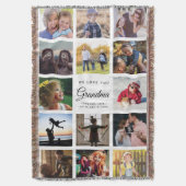 Moderne fotocollage Grandma Nana Family Instagram Deken (Voorkant Verticaal)