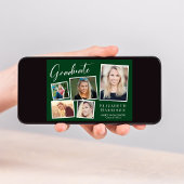 Moderne Fotocollage Groen Afstudeerfeest Kaart