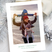 Moderne fotocollage groen vrolijk kerstfeest geluk feestdagenkaart