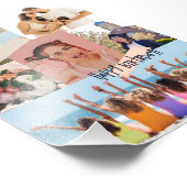 Moderne fotocollage Happy birthday Schattige Foto Afdruk (Hoek)