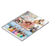 Moderne fotocollage Happy birthday Schattige Notitieboek (Linkerzijde)