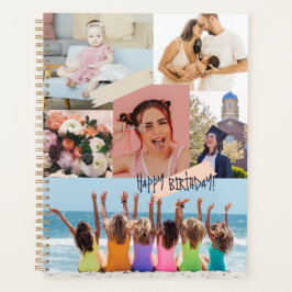 Moderne fotocollage Happy birthday Schattige Planner