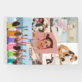 Moderne fotocollage Happy birthday Schattige Spandoek (Horizontaal)