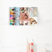 Moderne fotocollage Happy birthday Schattige Spandoek (Insitu)