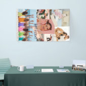 Moderne fotocollage Happy birthday Schattige Spandoek (Beurs)