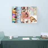 Moderne fotocollage Happy birthday Schattige Spandoek (Beurs)