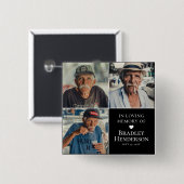 Moderne Fotocollage Herinneringsdoos Aandenken Vierkante Button 5,1 Cm (Voorkant /achterkant)