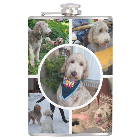 Moderne fotocollage heupfles (Voorkant)