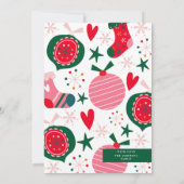 Moderne fotocollage Ho Ho Ho Christmas Kaart (Achterkant)