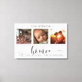 Moderne fotocollage huis niet alleen een plek canvas afdruk (Voorkant)