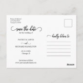 Moderne Fotocollage Huwelijk Save The Date Briefkaart (Achterkant)