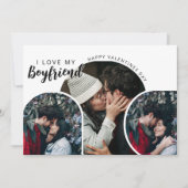 Moderne fotocollage Ik hou van mijn vriend Feestdagenkaart (Voorkant)