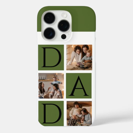 Moderne Fotocollage iPhone Case – "Daddy" (Achterkant)