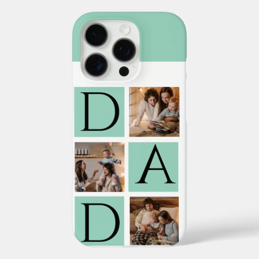 Moderne Fotocollage iPhone Case – "Daddy" (Achterkant)
