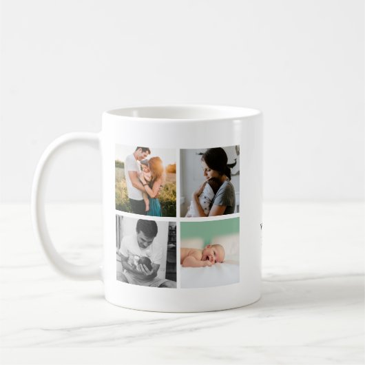 Moderne Fotocollage keepsake instagram Koffiemok (Links)