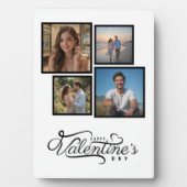 Moderne Fotocollage Keepsake Valentijnsdag Gift Fotoplaat (voorkant)
