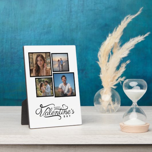 Moderne Fotocollage Keepsake Valentijnsdag Gift Fotoplaat (Zijkant)