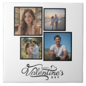 Moderne Fotocollage Keepsake Valentijnse cadeau Tegeltje (Voorkant)