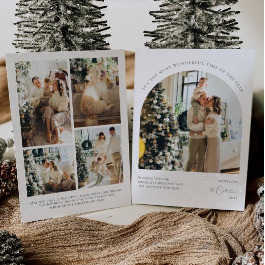 Moderne Fotocollage Kerst Kaart