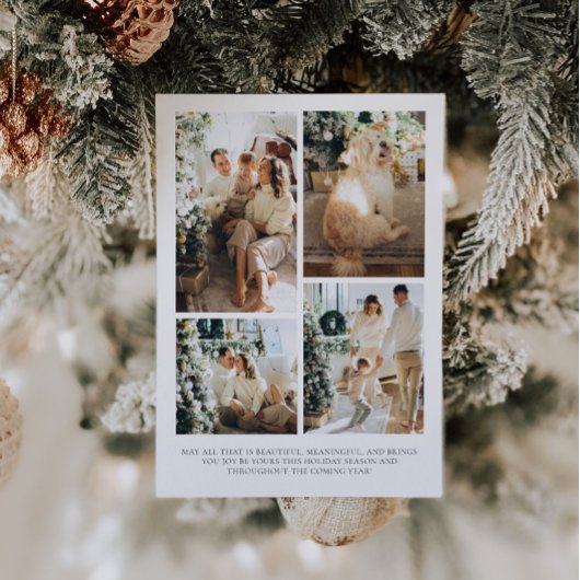 Moderne Fotocollage Kerst Kaart