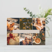 Moderne Fotocollage Kerst Kaart (Staand voorkant)