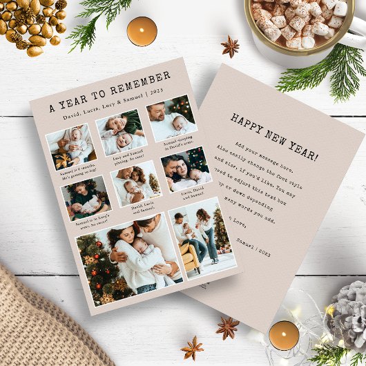 Moderne Fotocollage Kerstkaart
