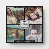 Moderne Fotocollage Klasse van 2025 Sterke Keepsak Fotoplaat (Voorkant)