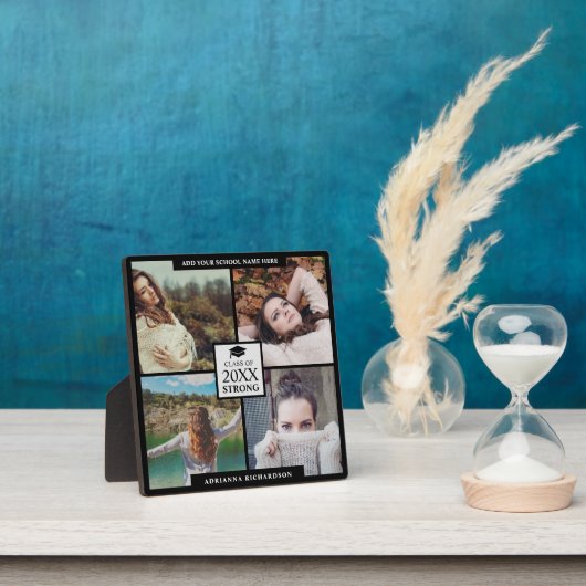 Moderne Fotocollage Klasse van 2025 Sterke Keepsak Fotoplaat (Insitu)