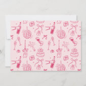 Moderne Fotocollage Leuke Hand-getrokken Verjaarda Kaart (Achterkant)