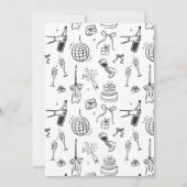 Moderne Fotocollage Leuke Hand-getrokken Verjaarda Kaart (Achterkant)