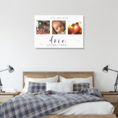 Moderne fotocollage liefde groeit hier canvas afdruk (Insitu (Slaapkamer))