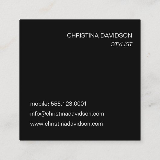Moderne fotocollage Makeup kunstenaar stylist Squa Vierkante Visitekaartje (Achterkant)
