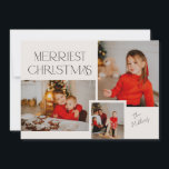 Moderne fotocollage Merriest Christmas Collage Feestdagenkaart<br><div class="desc">Deze vakantiefotokaart is voorzien van een moderne 3 foto collage met moderne lettertypen. De achterkant is voorzien van een 6 foto collage voor extra foto's om uw favoriete herinneringen te delen.</div>