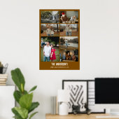 Moderne Fotocollage met Familieverhalen Poster (Thuiskantoor)