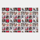 Moderne fotocollage met hartpatroon inpakpapier vel (Voorkant 2)