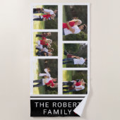 Moderne fotocollage met zes foto's strandlaken (Voorkant)