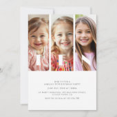 Moderne Fotocollage Minimal 10E Verjaardagsfeest Kaart (Voorkant)