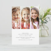 Moderne Fotocollage Minimal 10E Verjaardagsfeest Kaart (Staand voorkant)