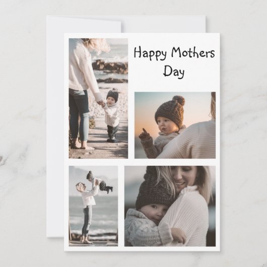 Moderne fotocollage | MOEDERDAG Feestdagenkaart (Voorkant)