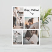 Moderne fotocollage | MOEDERDAG Feestdagenkaart (Staand voorkant)