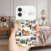 Moderne fotocollage monogram Case-Mate iPhone case