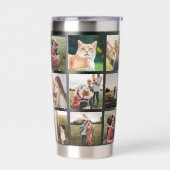 Moderne fotocollage monogram geïsoleerde drinkbeker (Links)