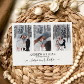 Moderne Fotocollage Monogram Minimalistische Trouw Save The Date