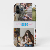 Moderne fotocollage monogrammed iPad Air Cover (Achterkant)