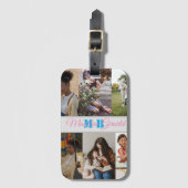 Moderne fotocollage monogrammed iPad Air Cover Bagagelabel (Voorkant (verticaal))