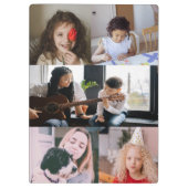 Moderne fotocollage monogrammen klembord (Achterkant)