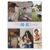 Moderne fotocollage monogrammen klembord (Voorkant)