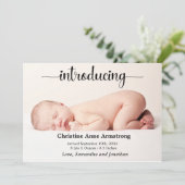 Moderne fotocollage Naam Geboorte Aankondiging Kaa (Staand voorkant)