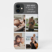 Moderne fotocollage personaliseer papa-modus Case-Mate iPhone case (Achterkant)